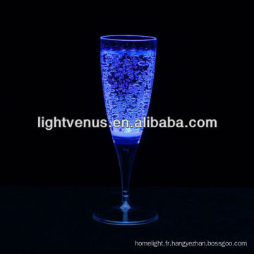 Liquide lumineux romantique actif LED Champagne verre